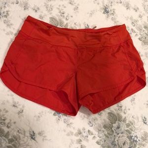 Lululemon size 6 cherry red running shorts